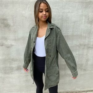 UO Distressed Trucker Jacket